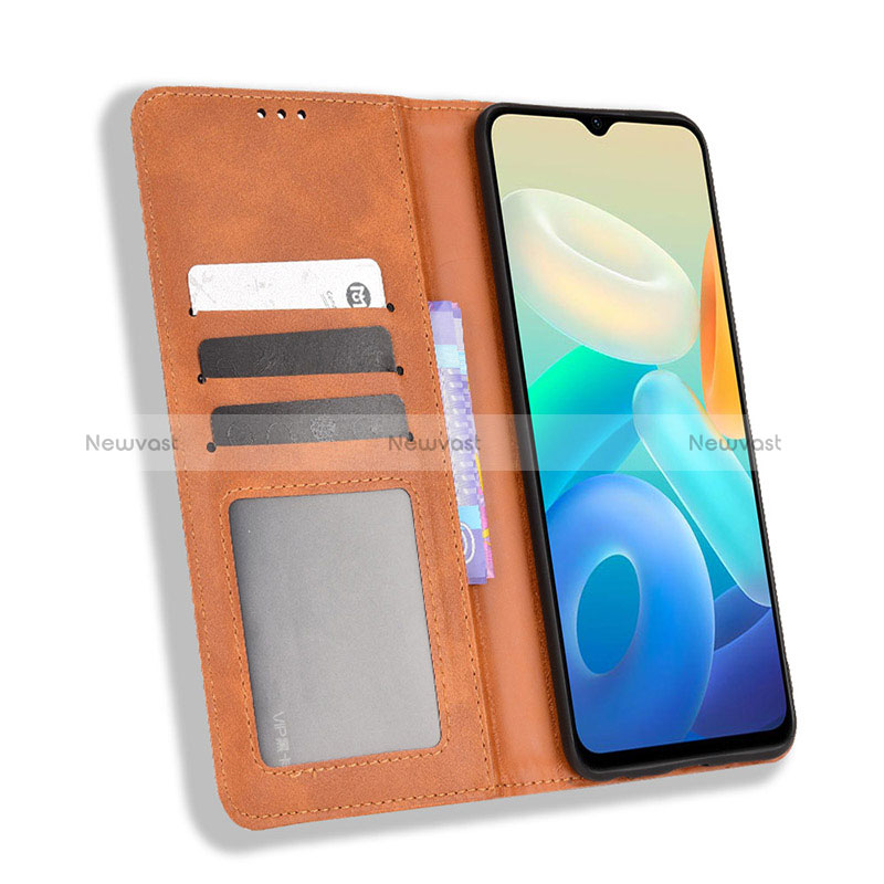 Leather Case Stands Flip Cover Holder BY4 for Vivo Y76s 5G