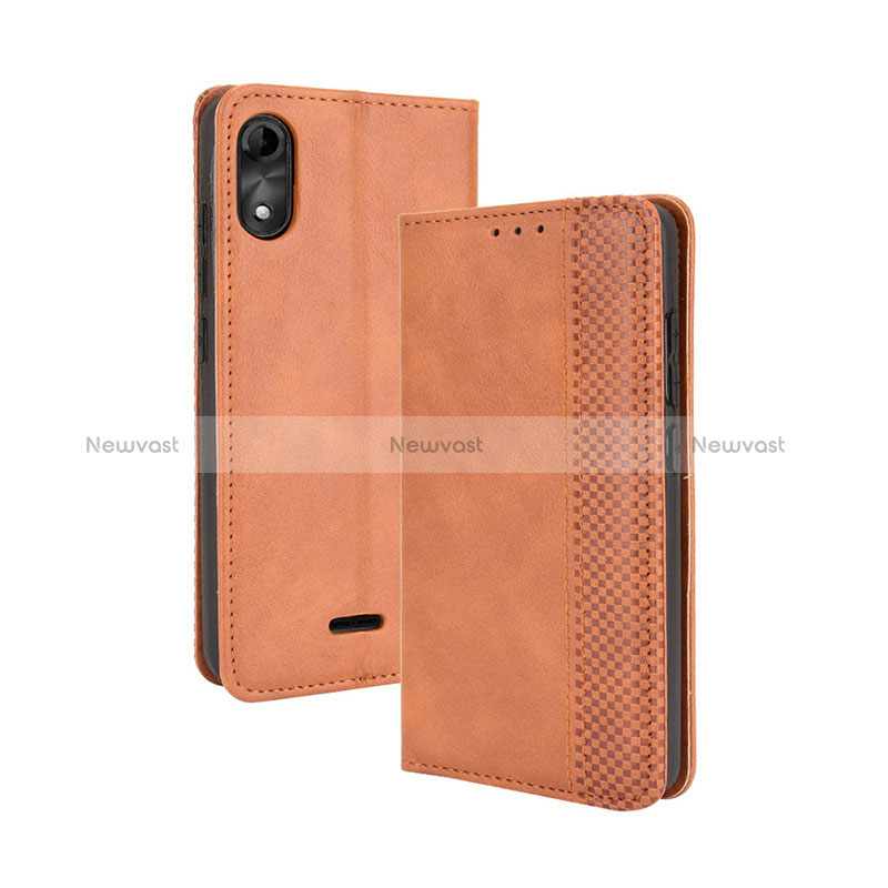 Leather Case Stands Flip Cover Holder BY4 for Wiko Y51