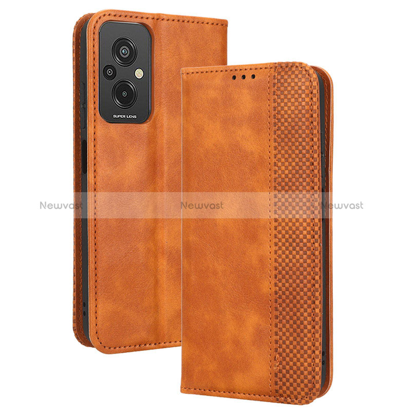 Leather Case Stands Flip Cover Holder BY4 for Xiaomi Redmi 11 Prime 4G