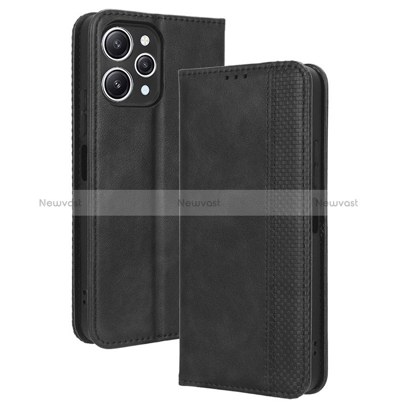 Leather Case Stands Flip Cover Holder BY4 for Xiaomi Redmi 12 4G