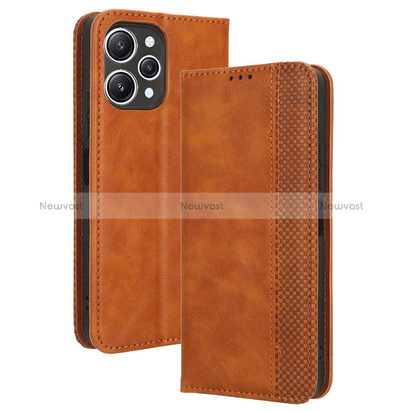 Leather Case Stands Flip Cover Holder BY4 for Xiaomi Redmi 12 4G