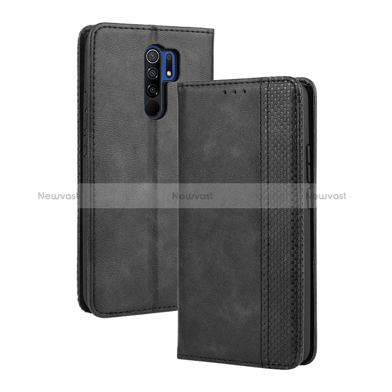 Leather Case Stands Flip Cover Holder BY4 for Xiaomi Redmi 9 Prime India