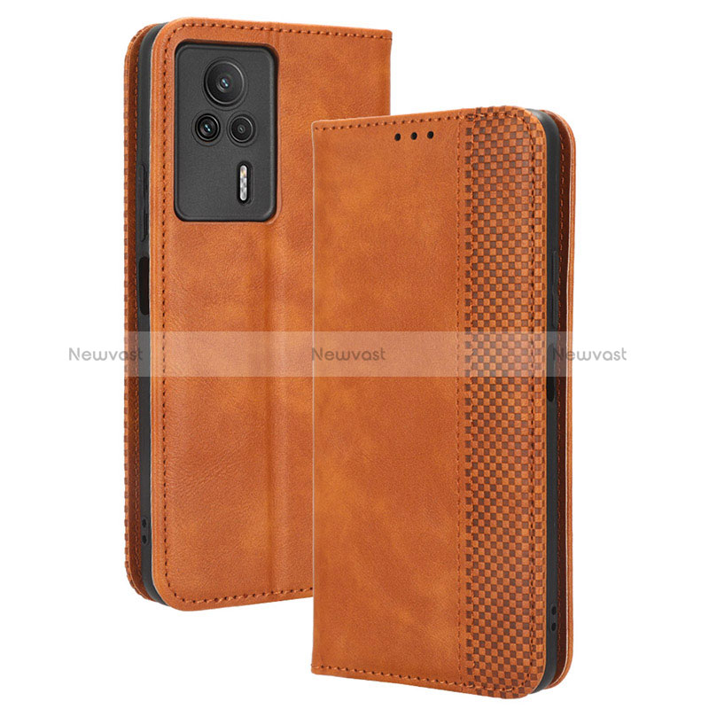 Leather Case Stands Flip Cover Holder BY4 for Xiaomi Redmi K60E 5G