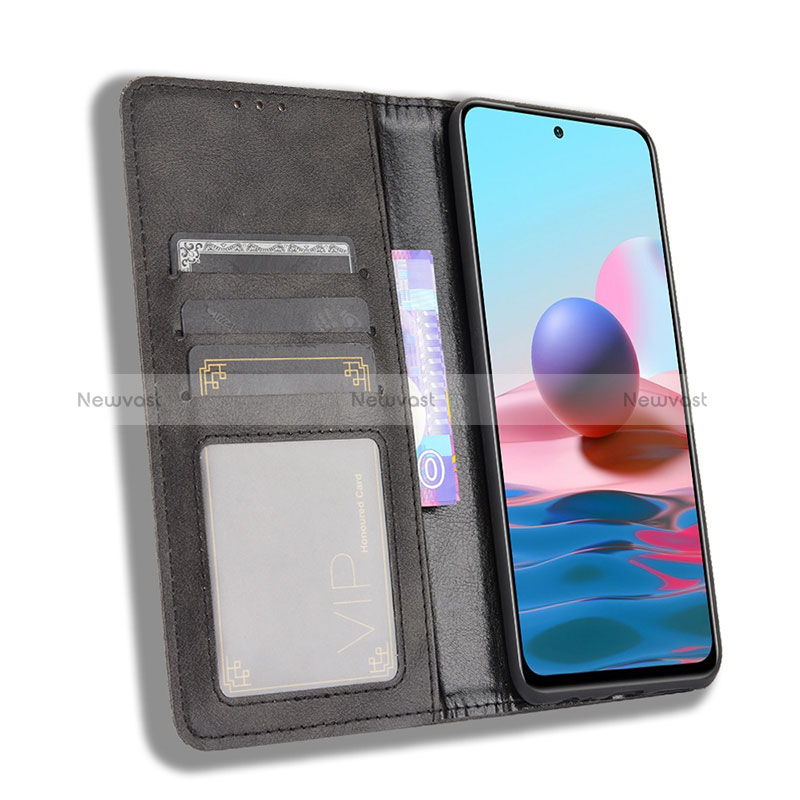 Leather Case Stands Flip Cover Holder BY4 for Xiaomi Redmi Note 10 4G