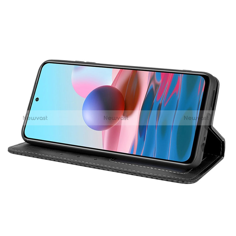 Leather Case Stands Flip Cover Holder BY4 for Xiaomi Redmi Note 10 4G