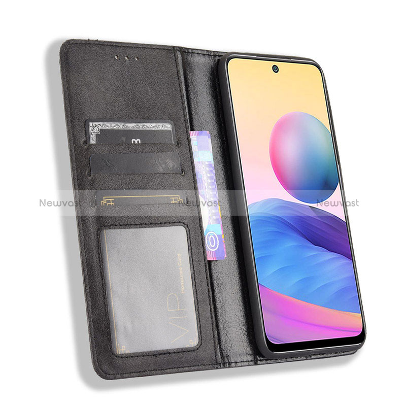 Leather Case Stands Flip Cover Holder BY4 for Xiaomi Redmi Note 10T 5G