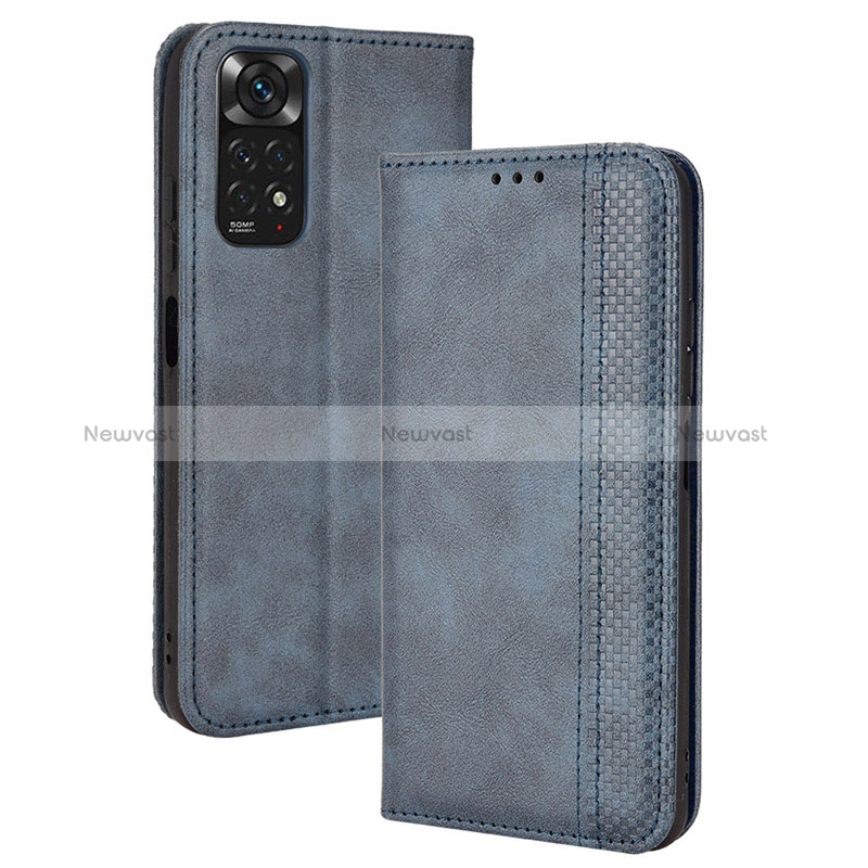 Leather Case Stands Flip Cover Holder BY4 for Xiaomi Redmi Note 11S 4G