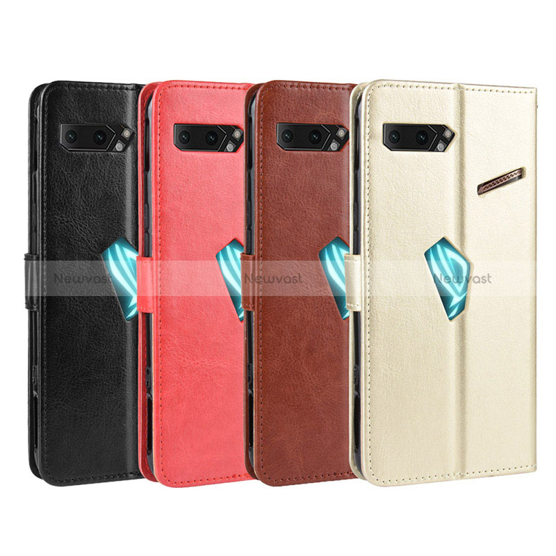 Leather Case Stands Flip Cover Holder BY5 for Asus ROG Phone II ZS660KL