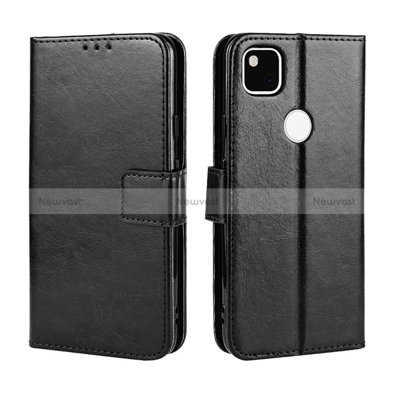 Leather Case Stands Flip Cover Holder BY5 for Google Pixel 4a