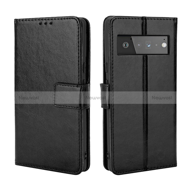 Leather Case Stands Flip Cover Holder BY5 for Google Pixel 6 5G