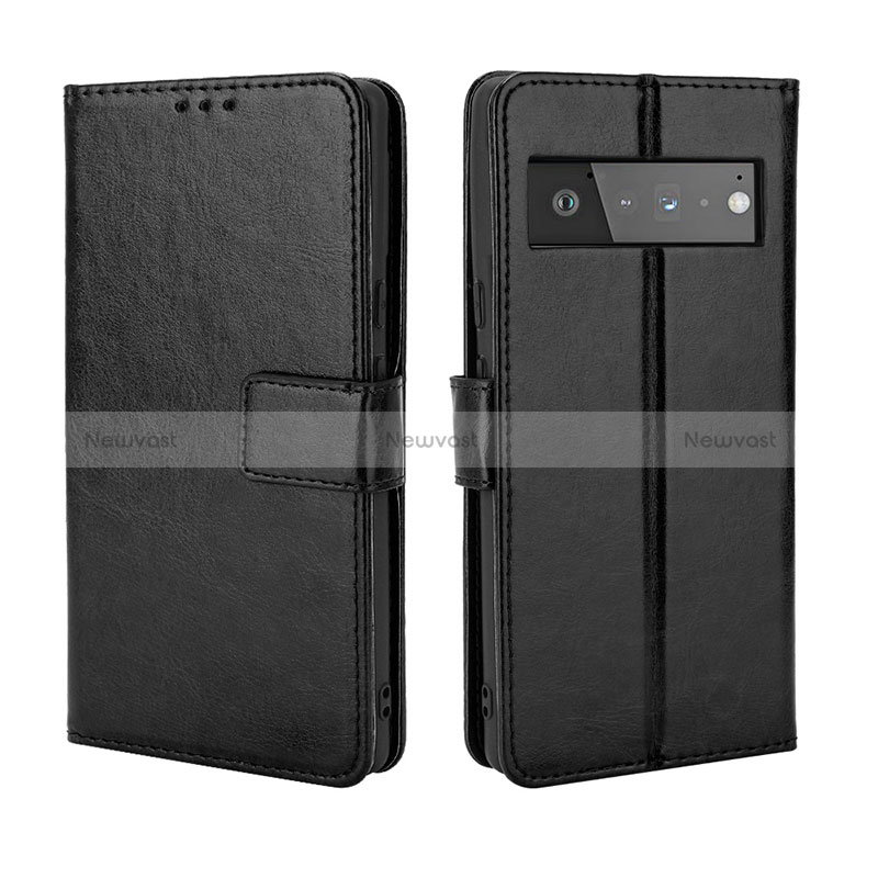 Leather Case Stands Flip Cover Holder BY5 for Google Pixel 6 Pro 5G