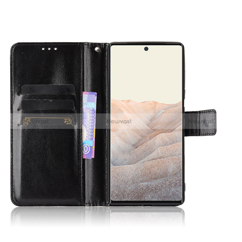 Leather Case Stands Flip Cover Holder BY5 for Google Pixel 6 Pro 5G