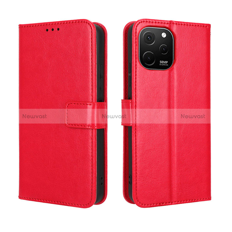 Leather Case Stands Flip Cover Holder BY5 for Huawei Enjoy 50z Red