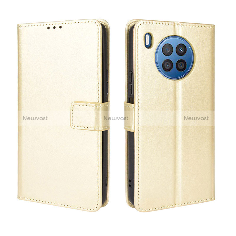 Leather Case Stands Flip Cover Holder BY5 for Huawei Honor 50 Lite