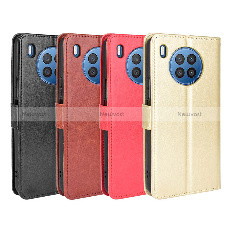 Leather Case Stands Flip Cover Holder BY5 for Huawei Honor 50 Lite