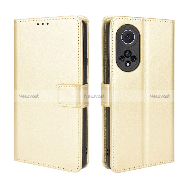 Leather Case Stands Flip Cover Holder BY5 for Huawei Honor 50 Pro 5G Gold