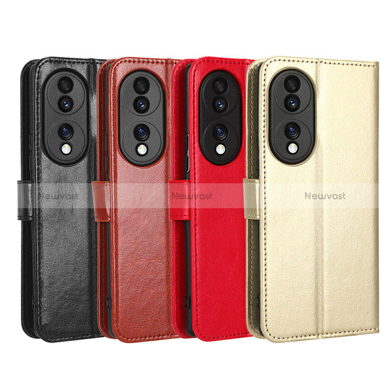 Leather Case Stands Flip Cover Holder BY5 for Huawei Honor 70 5G