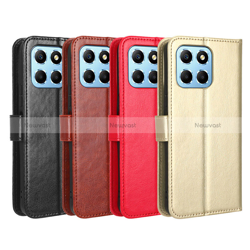 Leather Case Stands Flip Cover Holder BY5 for Huawei Honor 70 Lite 5G