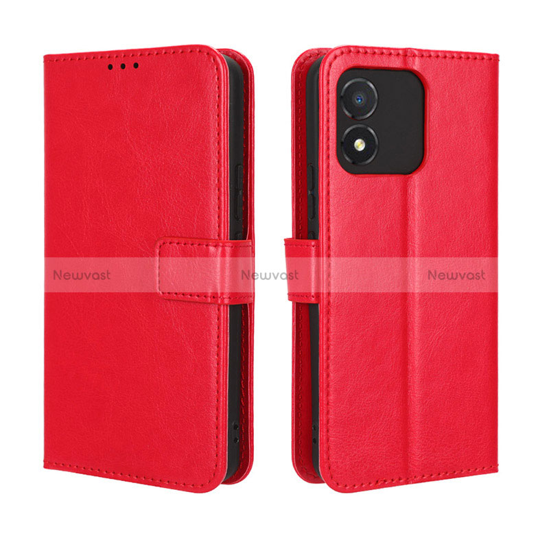 Leather Case Stands Flip Cover Holder BY5 for Huawei Honor X5 Red