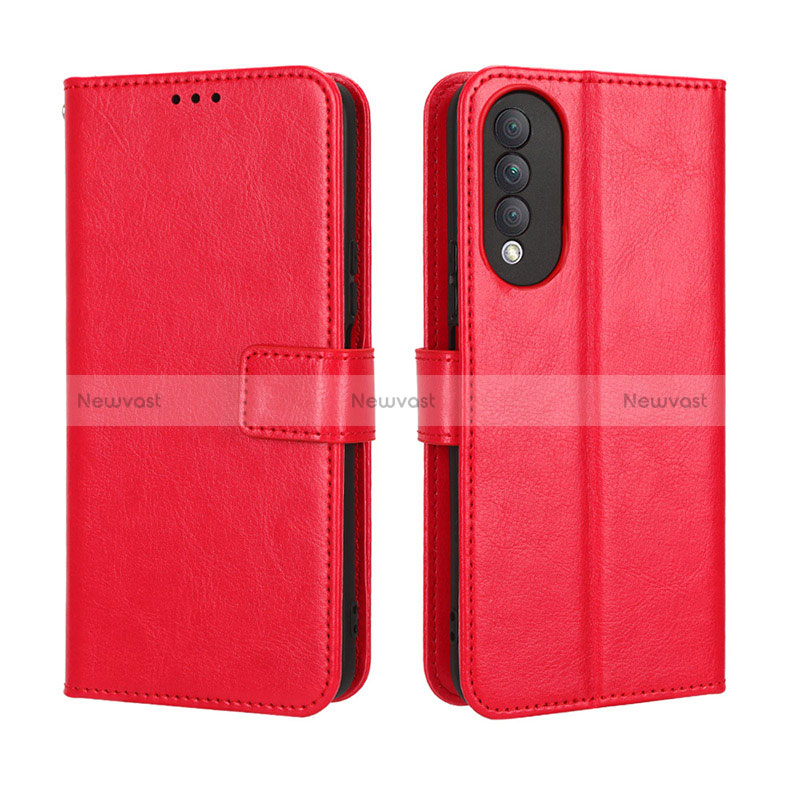 Leather Case Stands Flip Cover Holder BY5 for Huawei Nova 10z Red