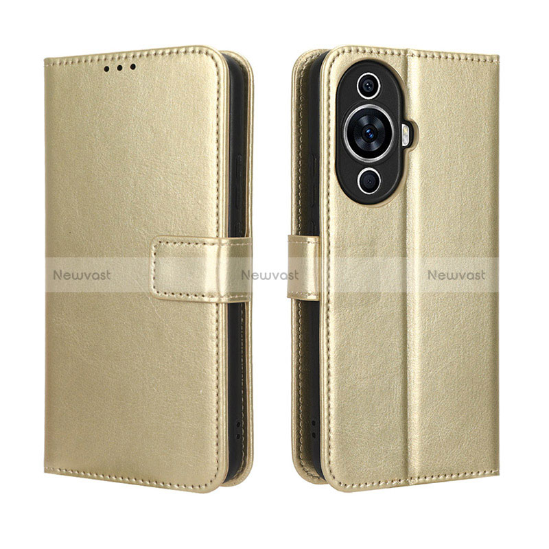 Leather Case Stands Flip Cover Holder BY5 for Huawei Nova 11 Gold