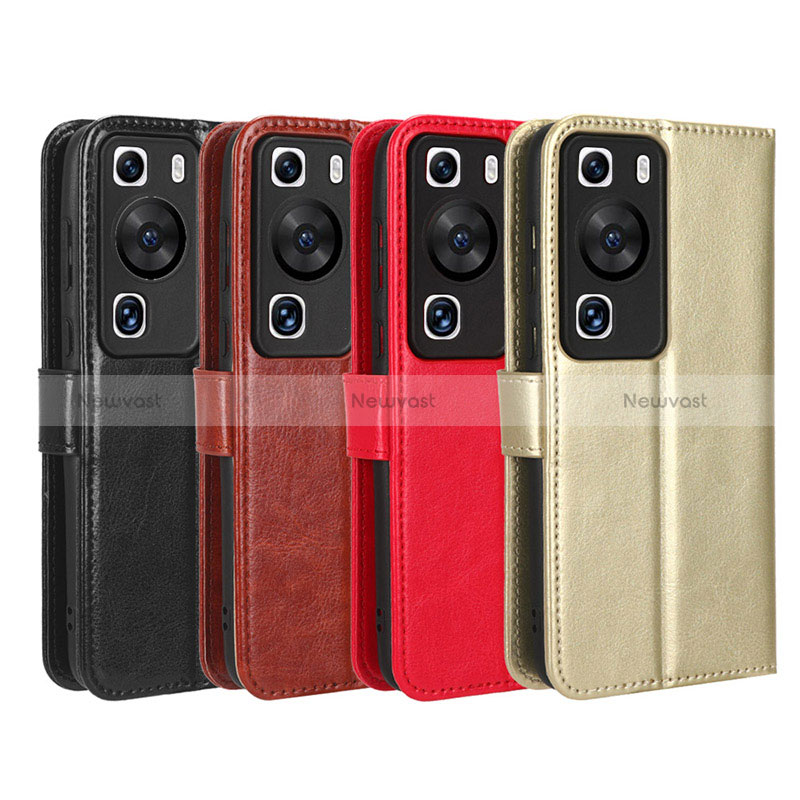 Leather Case Stands Flip Cover Holder BY5 for Huawei P60 Pro