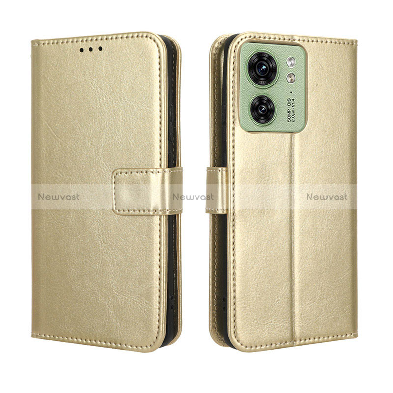 Leather Case Stands Flip Cover Holder BY5 for Motorola Moto Edge 40 5G