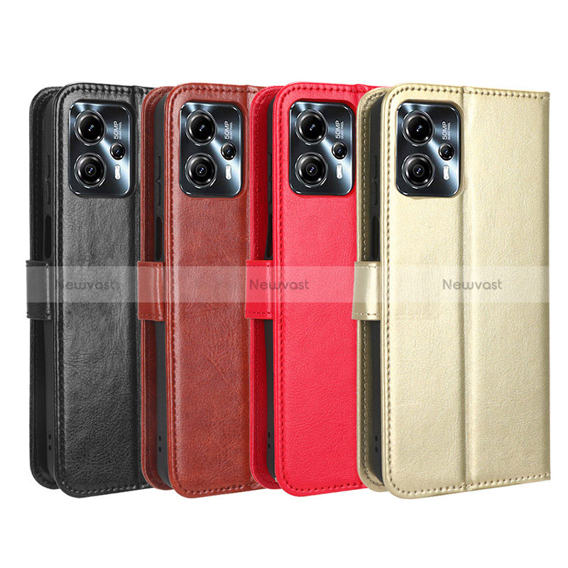 Leather Case Stands Flip Cover Holder BY5 for Motorola Moto G23