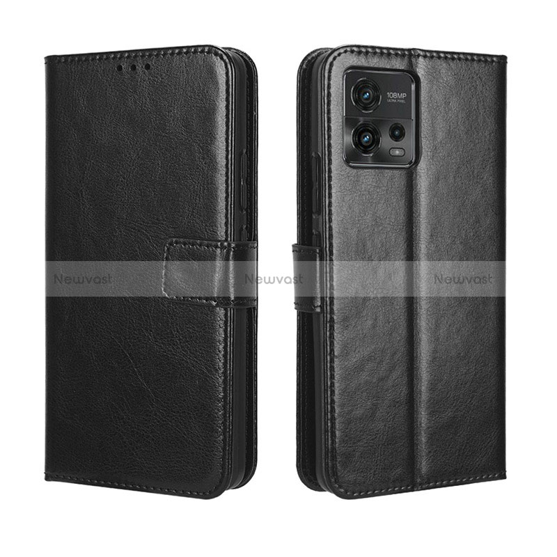 Leather Case Stands Flip Cover Holder BY5 for Motorola Moto G72