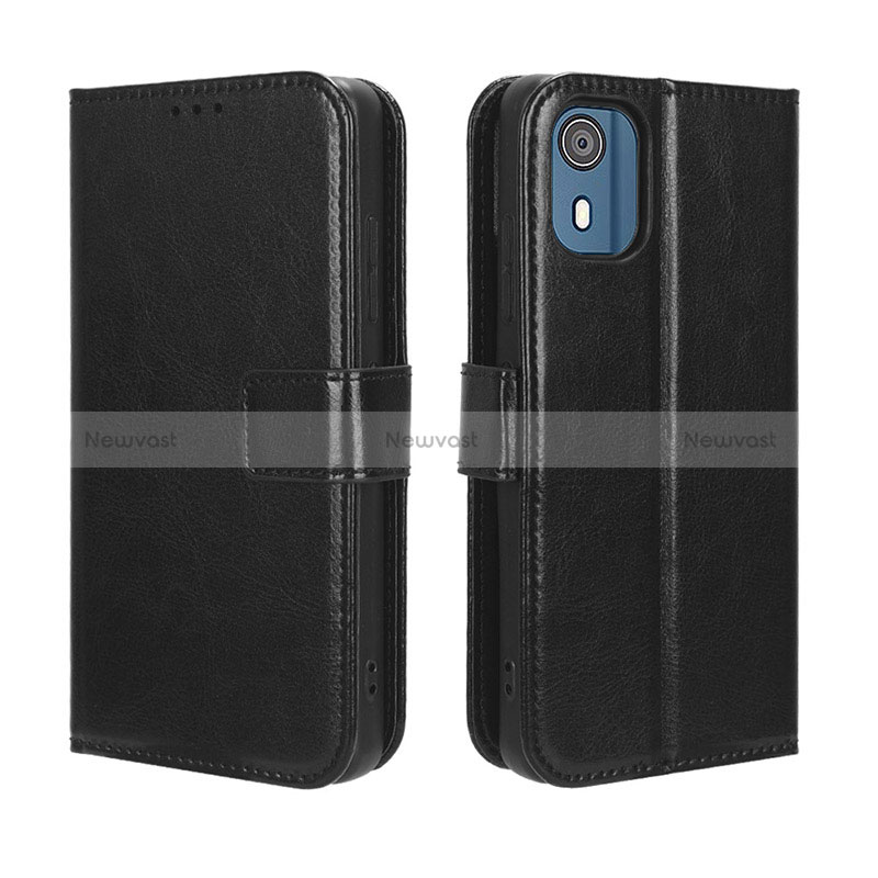 Leather Case Stands Flip Cover Holder BY5 for Nokia C02