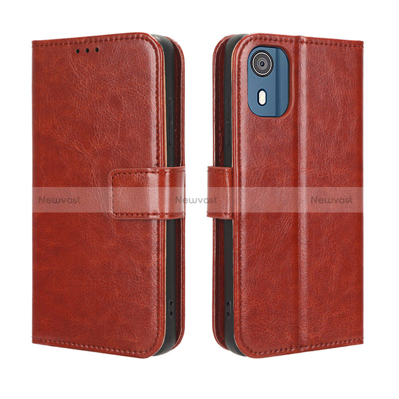 Leather Case Stands Flip Cover Holder BY5 for Nokia C02