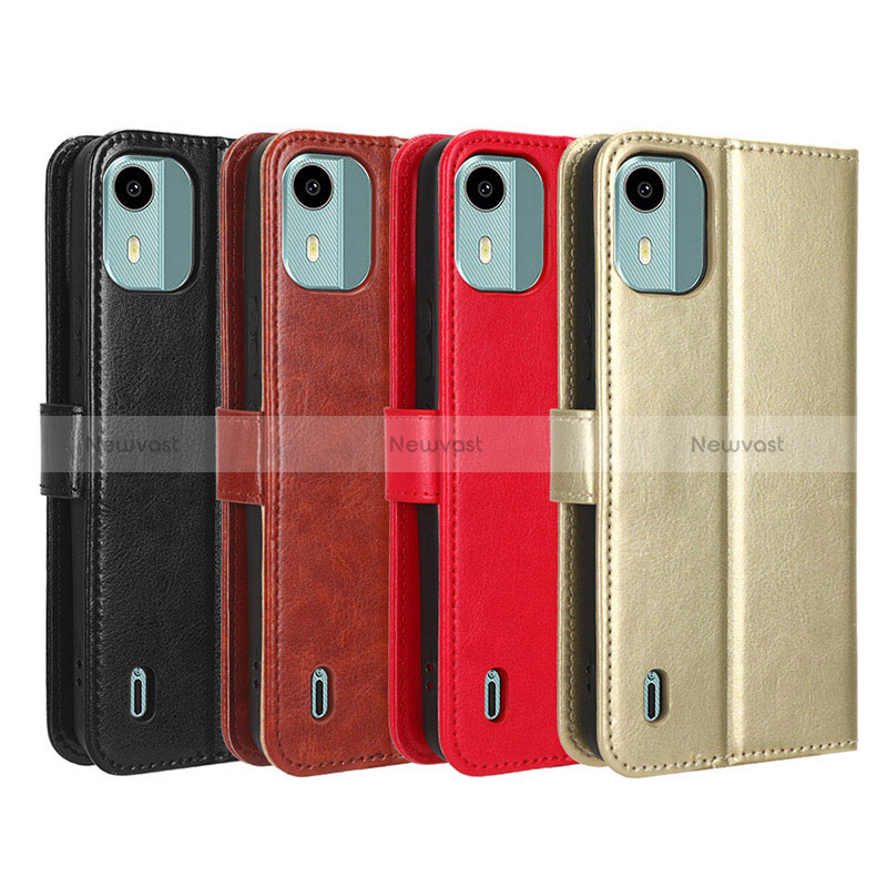 Leather Case Stands Flip Cover Holder BY5 for Nokia C12 Plus