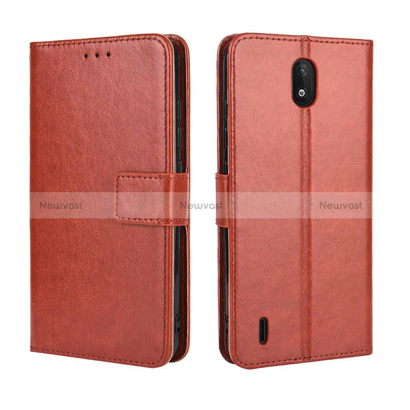 Leather Case Stands Flip Cover Holder BY5 for Nokia C2