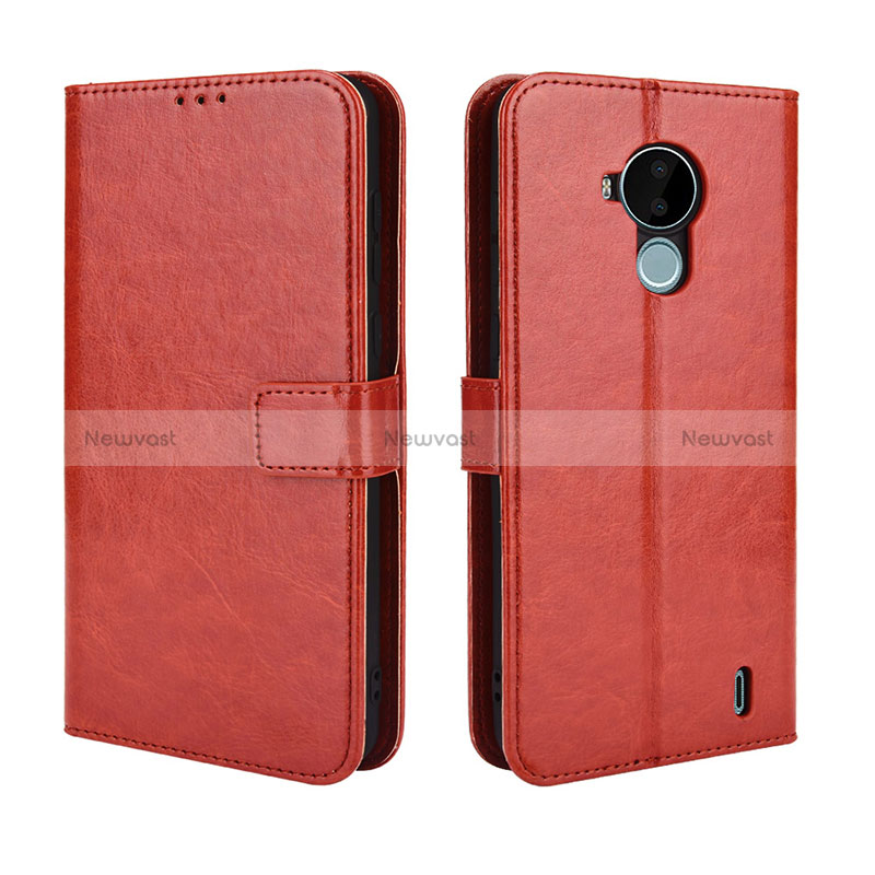 Leather Case Stands Flip Cover Holder BY5 for Nokia C30