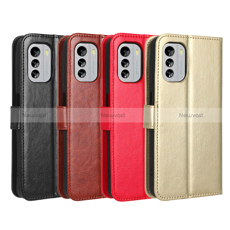 Leather Case Stands Flip Cover Holder BY5 for Nokia G60 5G