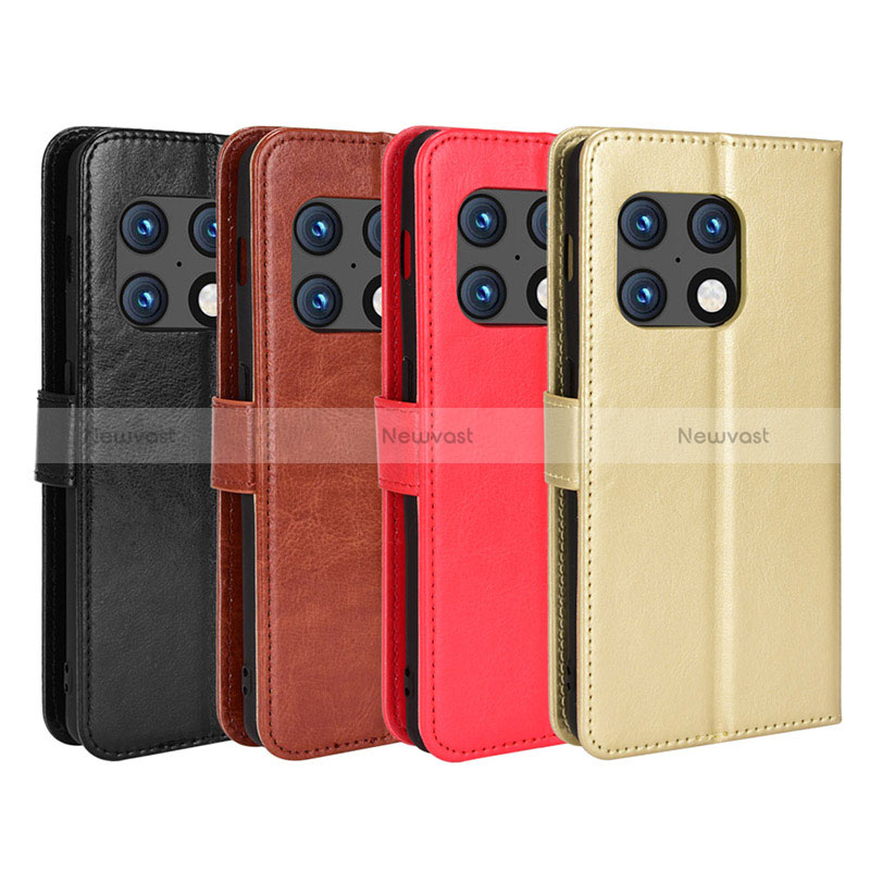 Leather Case Stands Flip Cover Holder BY5 for OnePlus 10 Pro 5G