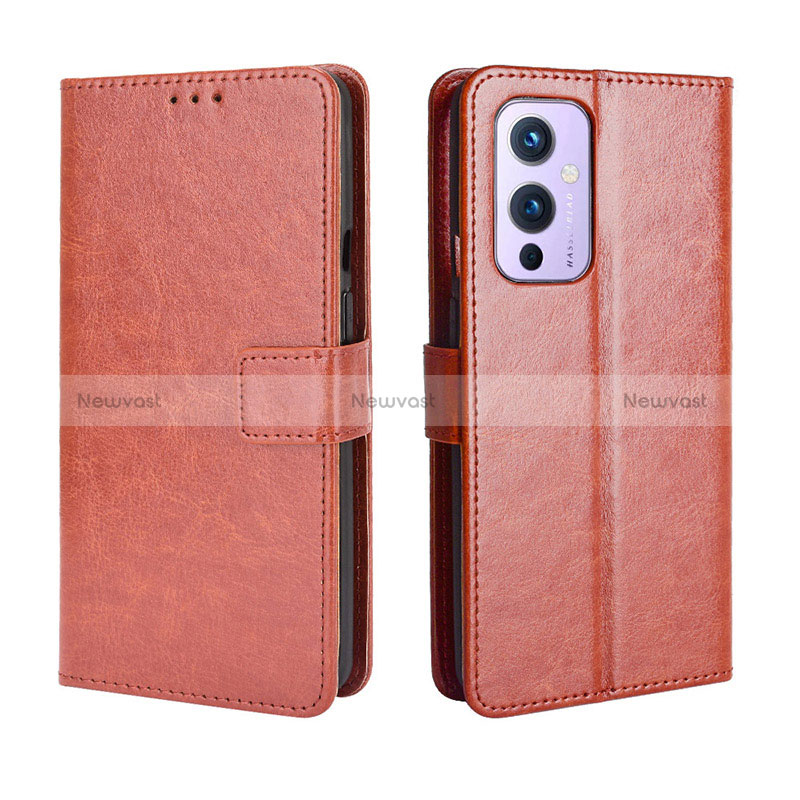 Leather Case Stands Flip Cover Holder BY5 for OnePlus 9 5G