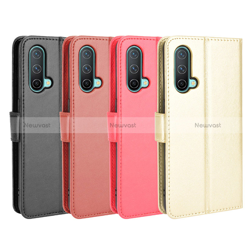 Leather Case Stands Flip Cover Holder BY5 for OnePlus Nord CE 5G