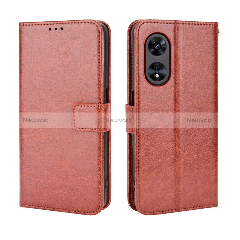 Leather Case Stands Flip Cover Holder BY5 for Oppo A1 5G