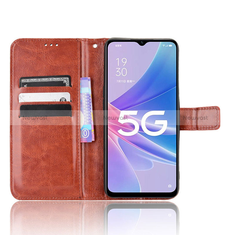 Leather Case Stands Flip Cover Holder BY5 for Oppo A1 5G