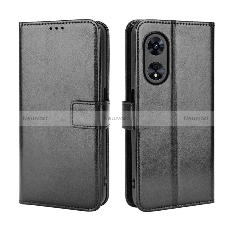 Leather Case Stands Flip Cover Holder BY5 for Oppo A1x 5G