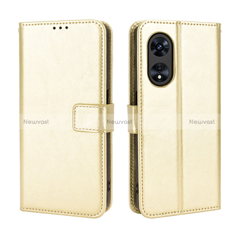 Leather Case Stands Flip Cover Holder BY5 for Oppo A1x 5G