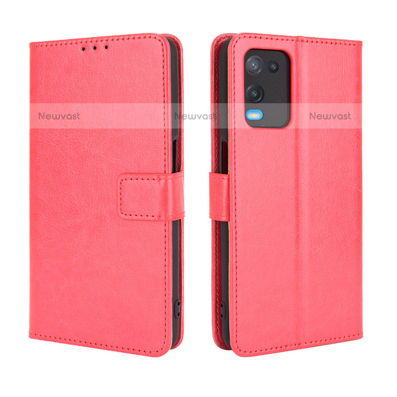 Leather Case Stands Flip Cover Holder BY5 for Oppo A54 4G