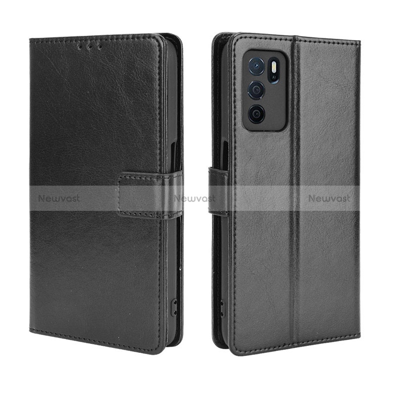 Leather Case Stands Flip Cover Holder BY5 for Oppo A54s