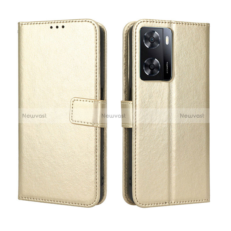 Leather Case Stands Flip Cover Holder BY5 for Oppo A57 4G