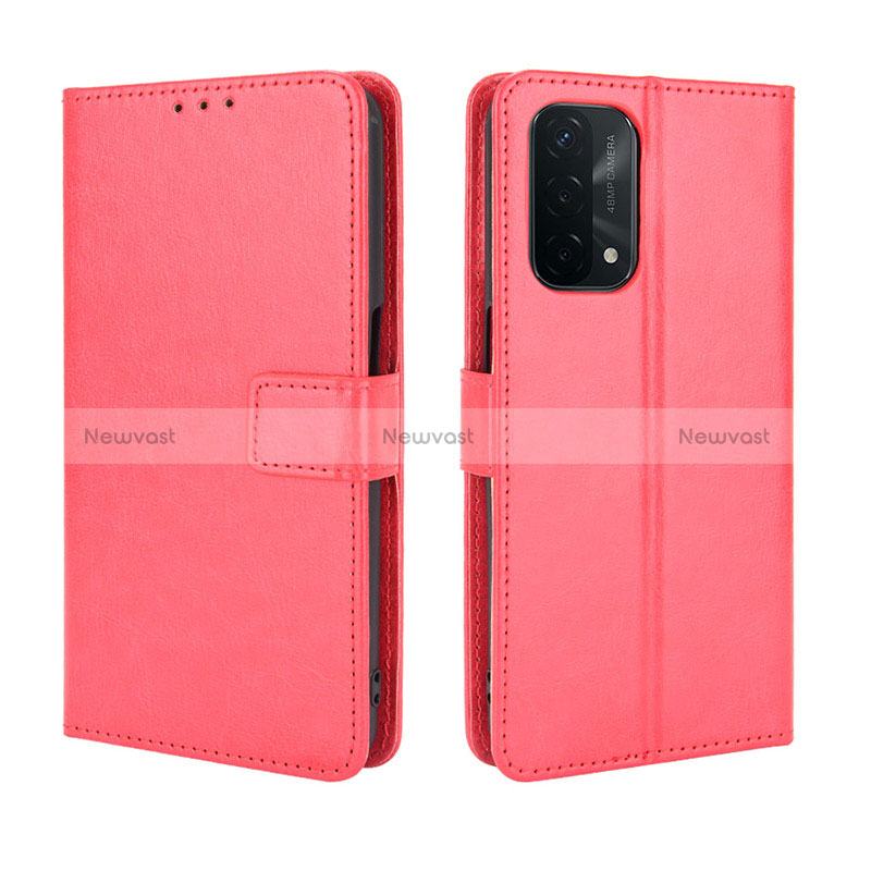 Leather Case Stands Flip Cover Holder BY5 for Oppo A74 5G