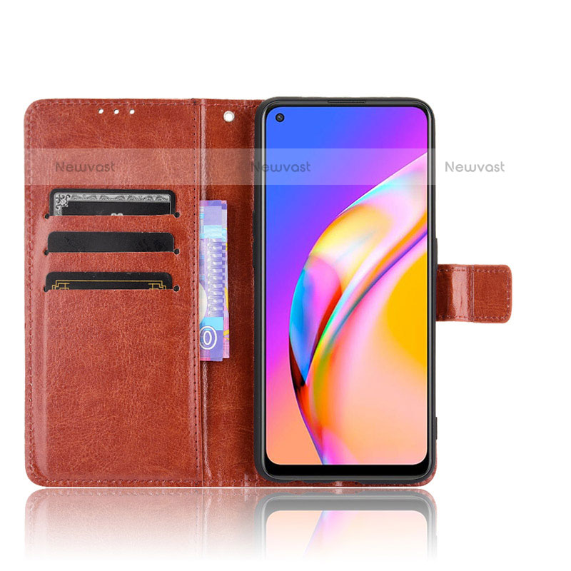 Leather Case Stands Flip Cover Holder BY5 for Oppo A94 5G