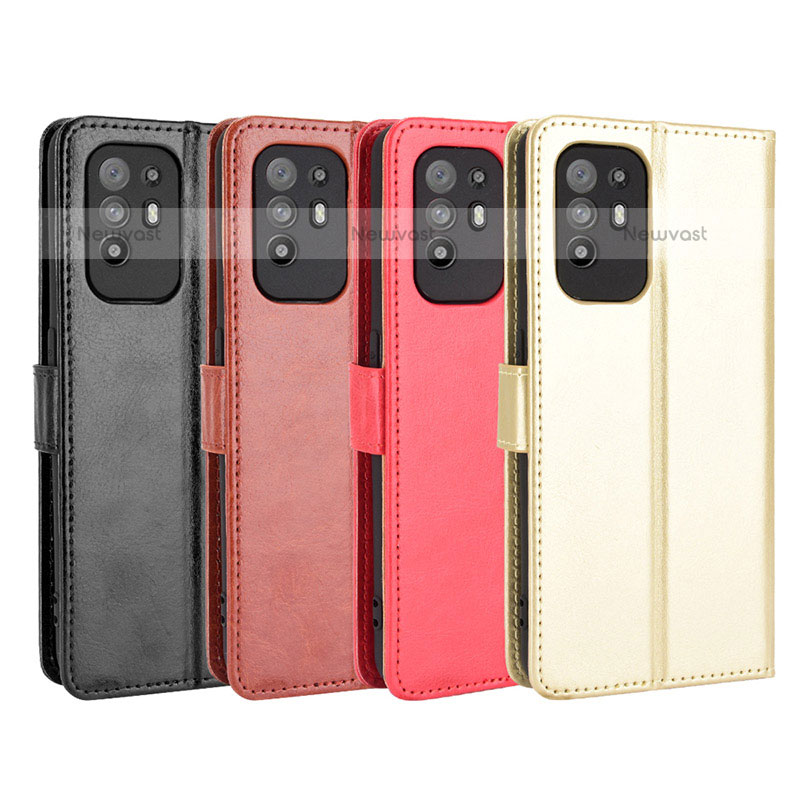 Leather Case Stands Flip Cover Holder BY5 for Oppo A95 5G