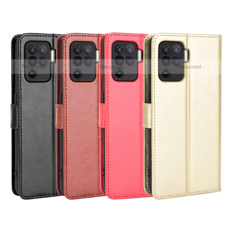 Leather Case Stands Flip Cover Holder BY5 for Oppo F19 Pro