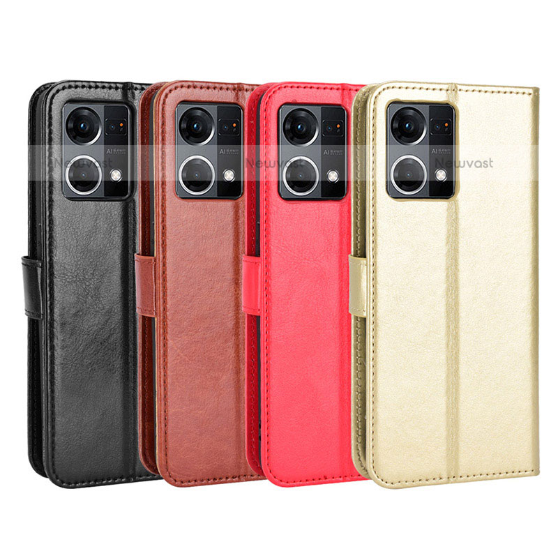 Leather Case Stands Flip Cover Holder BY5 for Oppo F21 Pro 4G